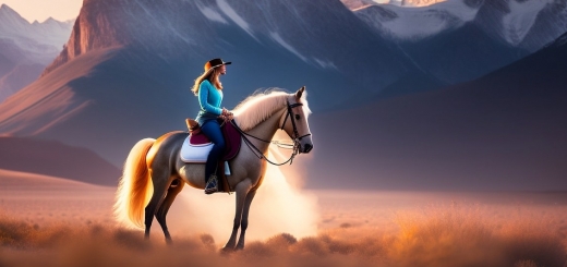 عکس دختر سوار بر اسب برای پروفایل